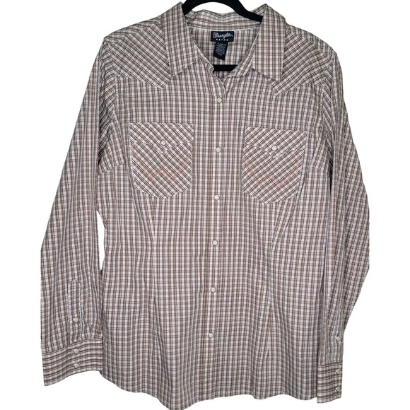 Wrangler Other - Wrangler Retro Men's Plaid Pearl Button-Up Shirt XL Long Sleeve Western Cowboy